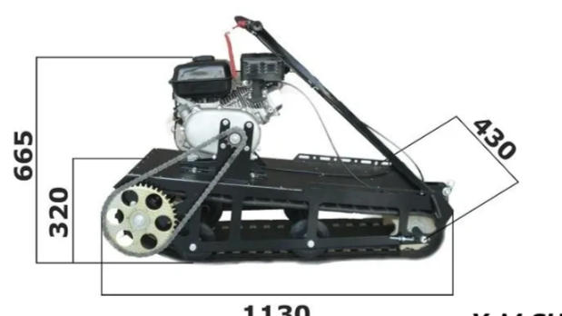Мотобуксировщик XTREME-MOTORS "Конек-Горбунок" 6.5 л.с. 