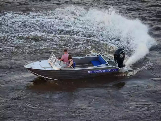 Алюминиевый катер Wyatboat-490 Pro водомет  Алюминиевый катер Wyatboat-490 Pro водомет