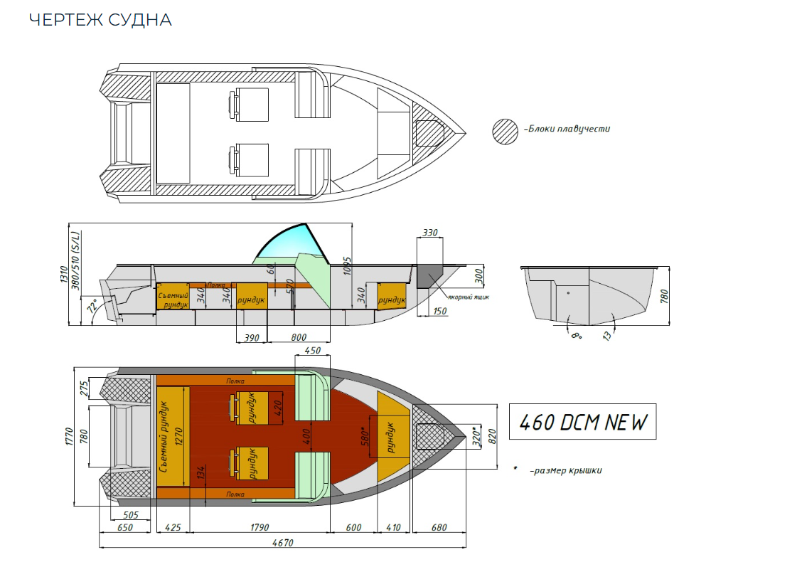 Алюминиевый катер Wyatboat-460 DCM NEW 