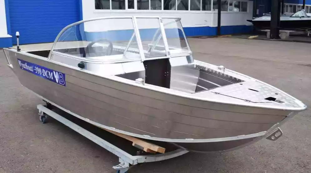 Алюминиевая лодка Wyatboat-390 DCM Увеличенный борт 