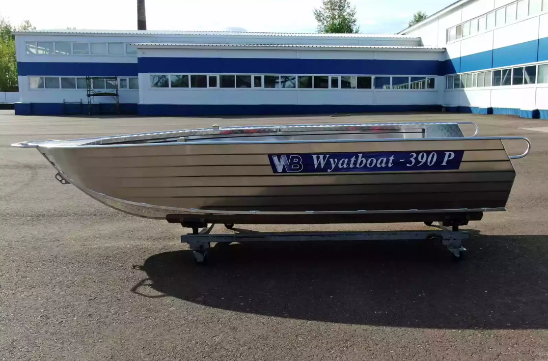 Алюминиевая лодка Wyatboat-390РМ увеличенный борт 