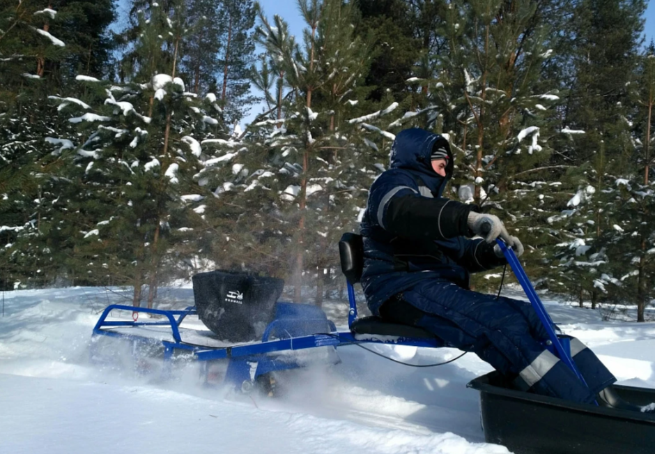 Мотобуксировщик толкач Альбатрос-XL8 с модулем. Без фары, склизы 