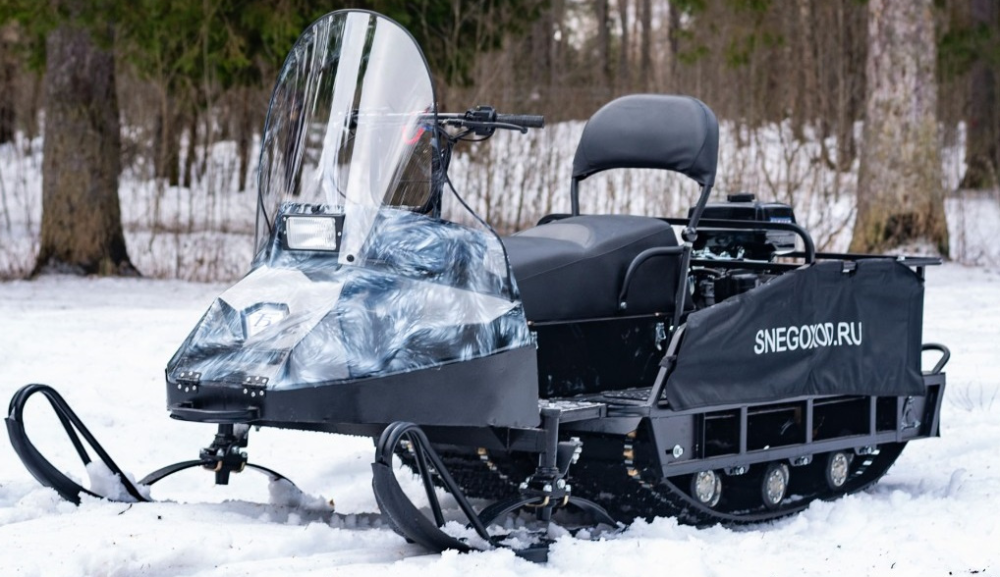 Миниснегоход Бурлак Егерь Экспедитор 17 л.с. , реверс, тормоз, капот белый 