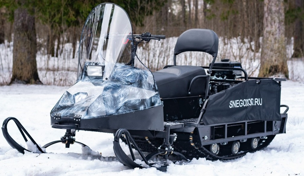 Миниснегоход Бурлак Егерь Экспедитор 17 л.с. , реверс, тормоз, капот белый 