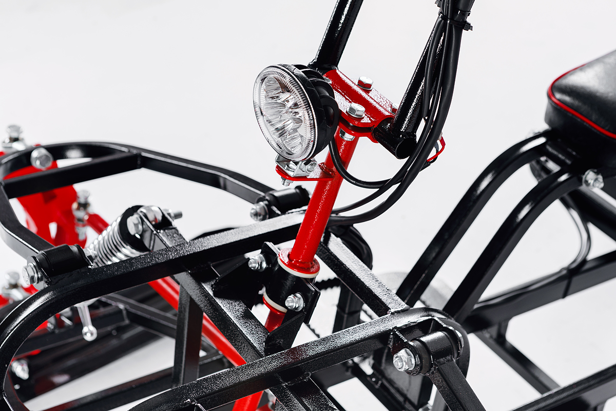 Лыжный модуль IKUDZO с подогревом ручек металлические лыжи 