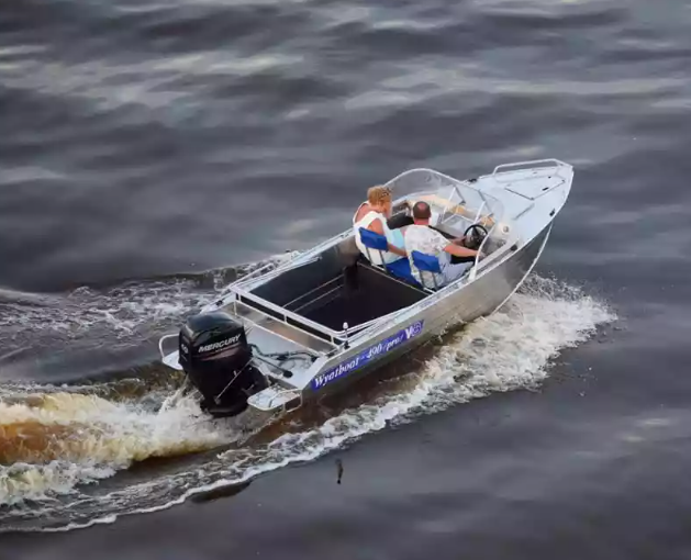 Алюминиевый катер Wyatboat-490 Pro водомет  Алюминиевый катер Wyatboat-490 Pro водомет