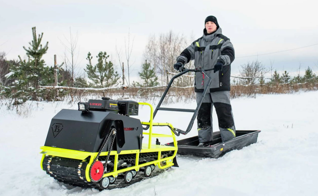 Мотобуксировщик Бурлак ХОЗЯИН-1 (капот ткань) 