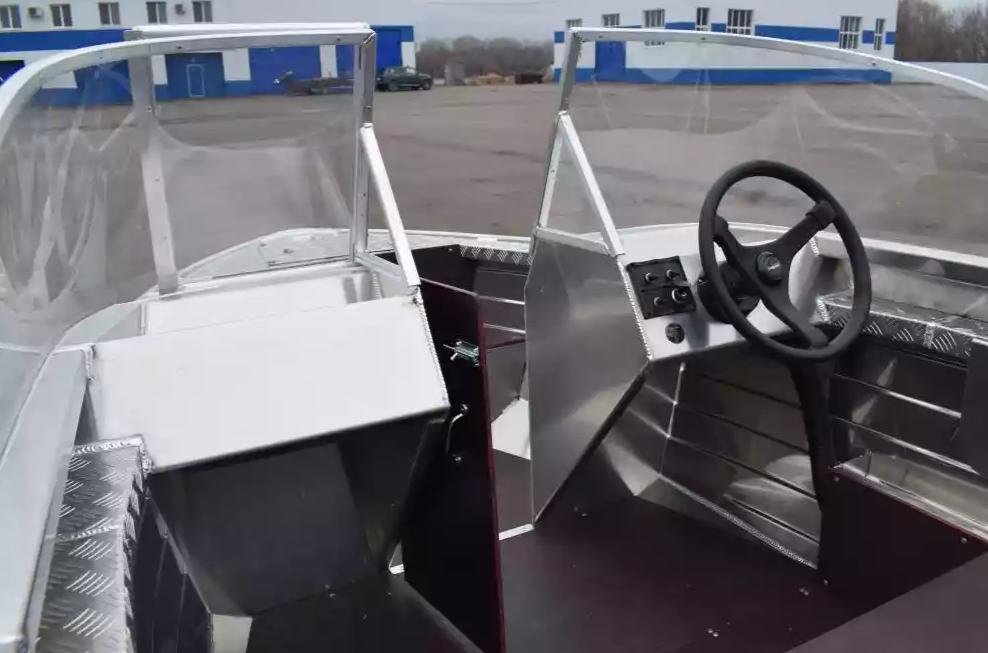 Алюминиевая лодка Wyatboat-390 DCM Увеличенный борт 