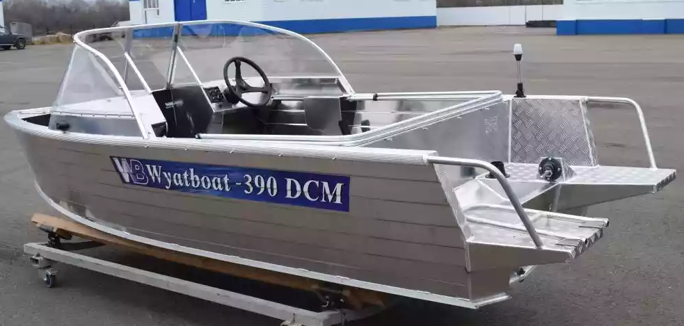Алюминиевая лодка Wyatboat-390 DCM Увеличенный борт 