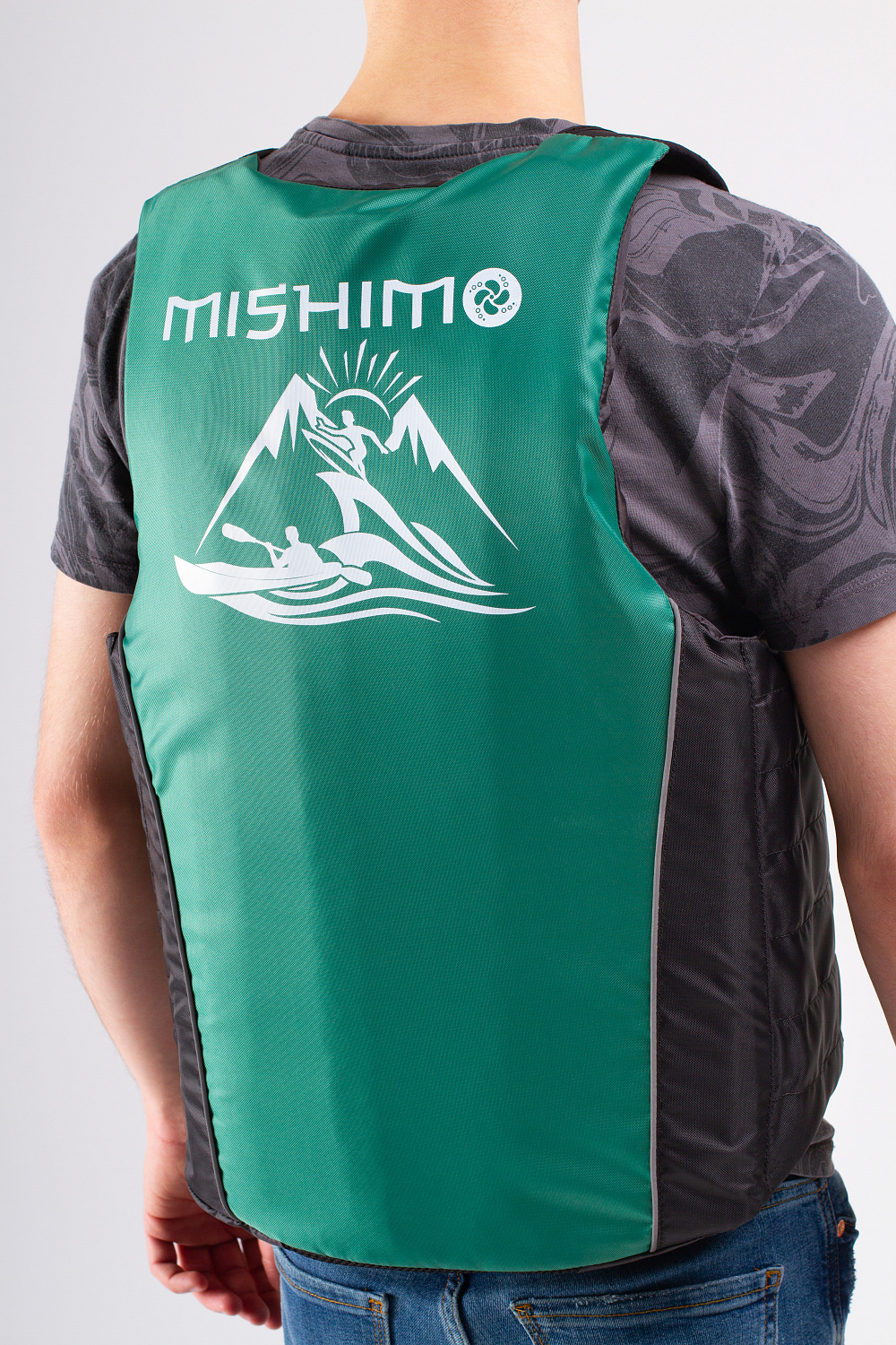 Жилет спасательный MISHIMO PRO Премиум качества Черно-зеленый 