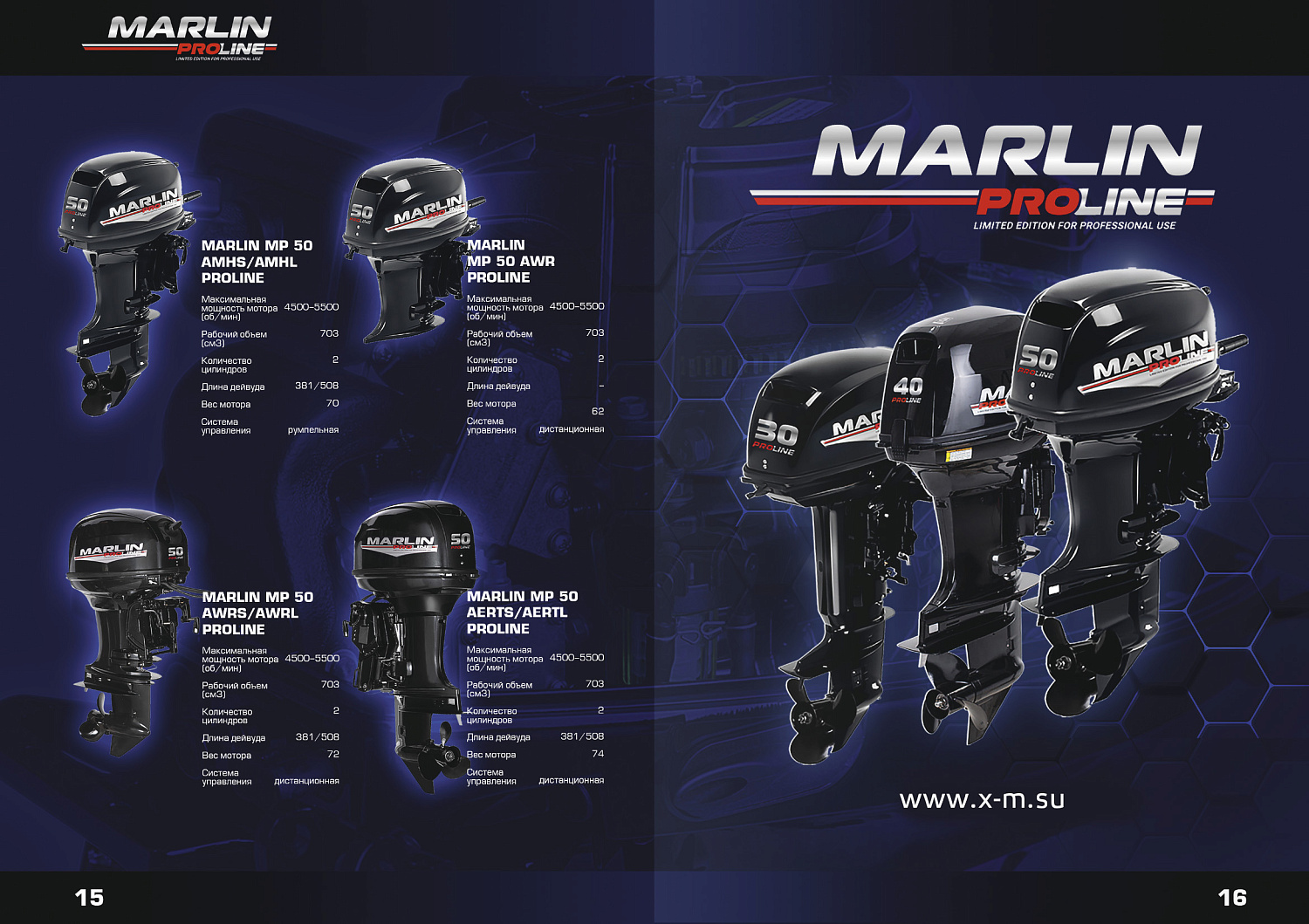 ЛОДОЧНЫЙ МОТОР MARLIN PROLINE MP 50 AWRS купить