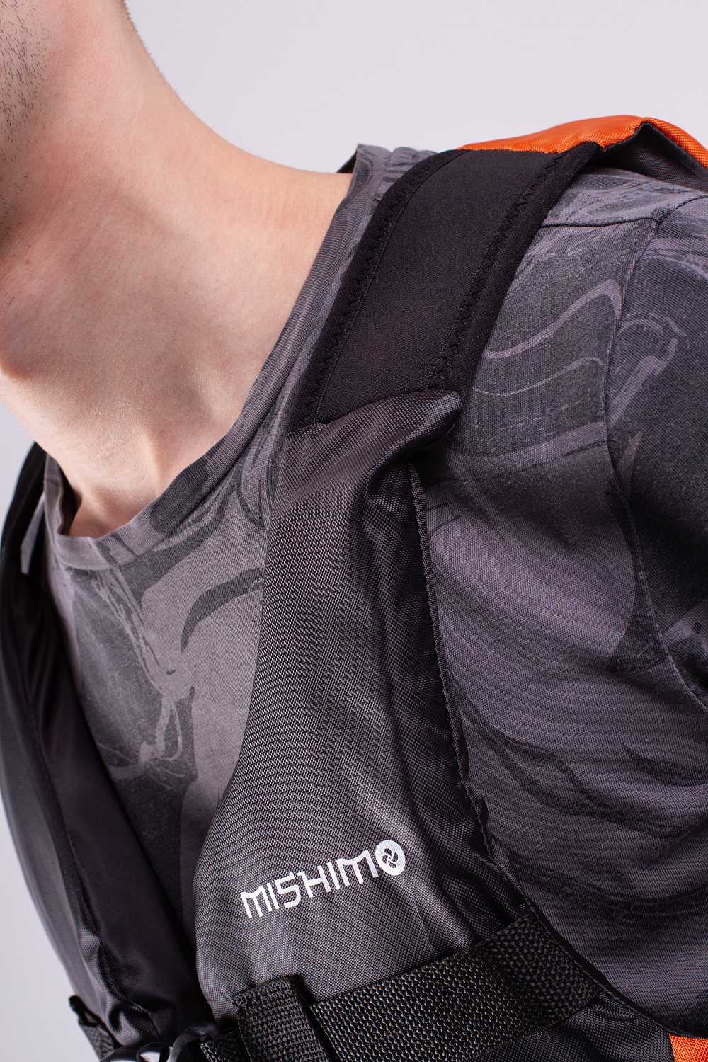 Жилет спасательный MISHIMO PRO Премиум качества Черно-оранжевый 